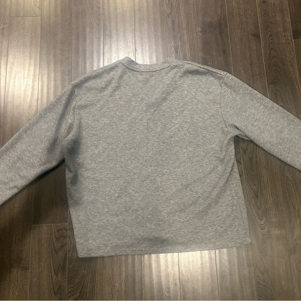 Gray V-Neck Sweater - Picture 8 of 11